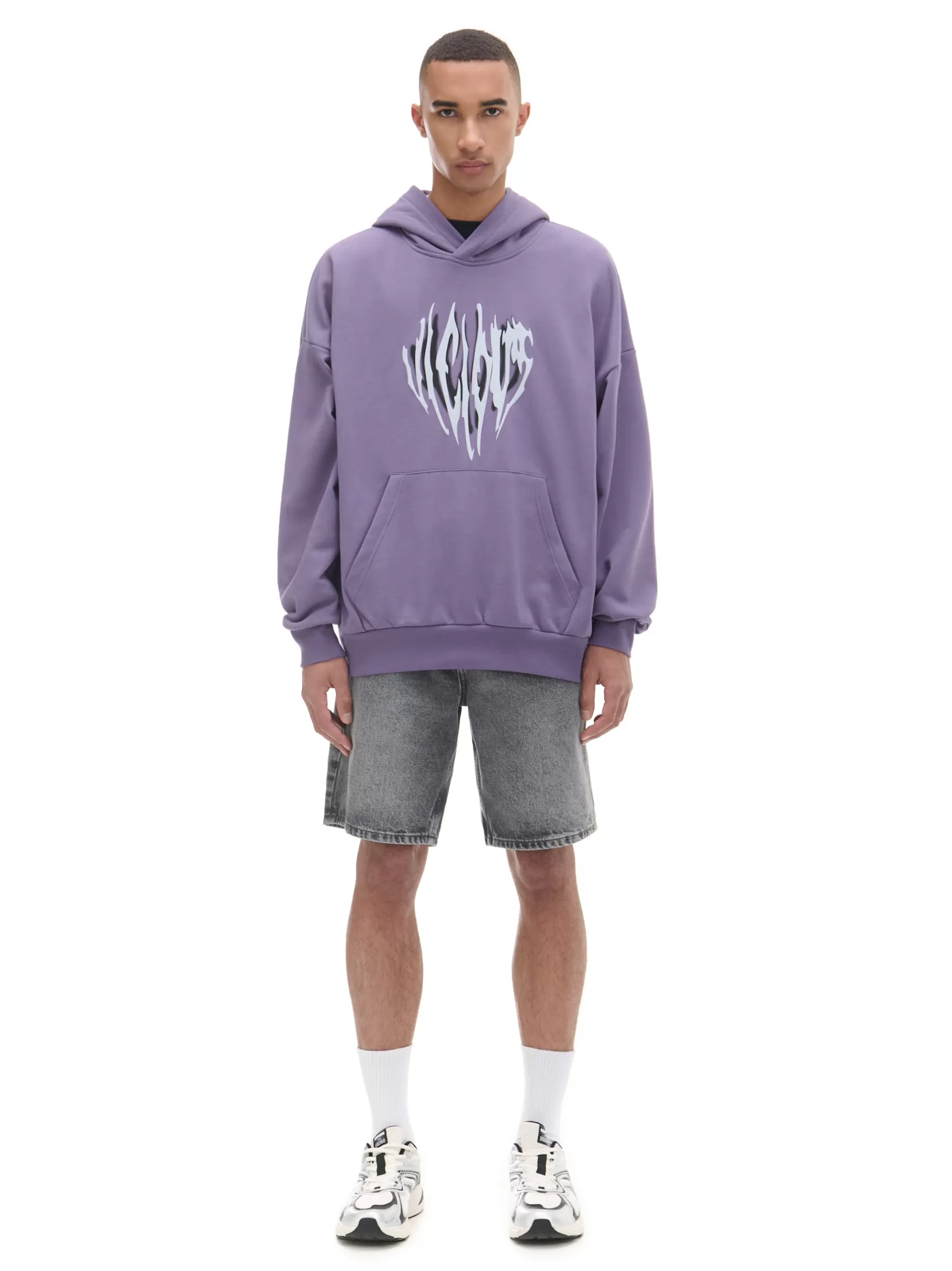 Cropp Sweatshirts>Hoodie mit Druck Violett