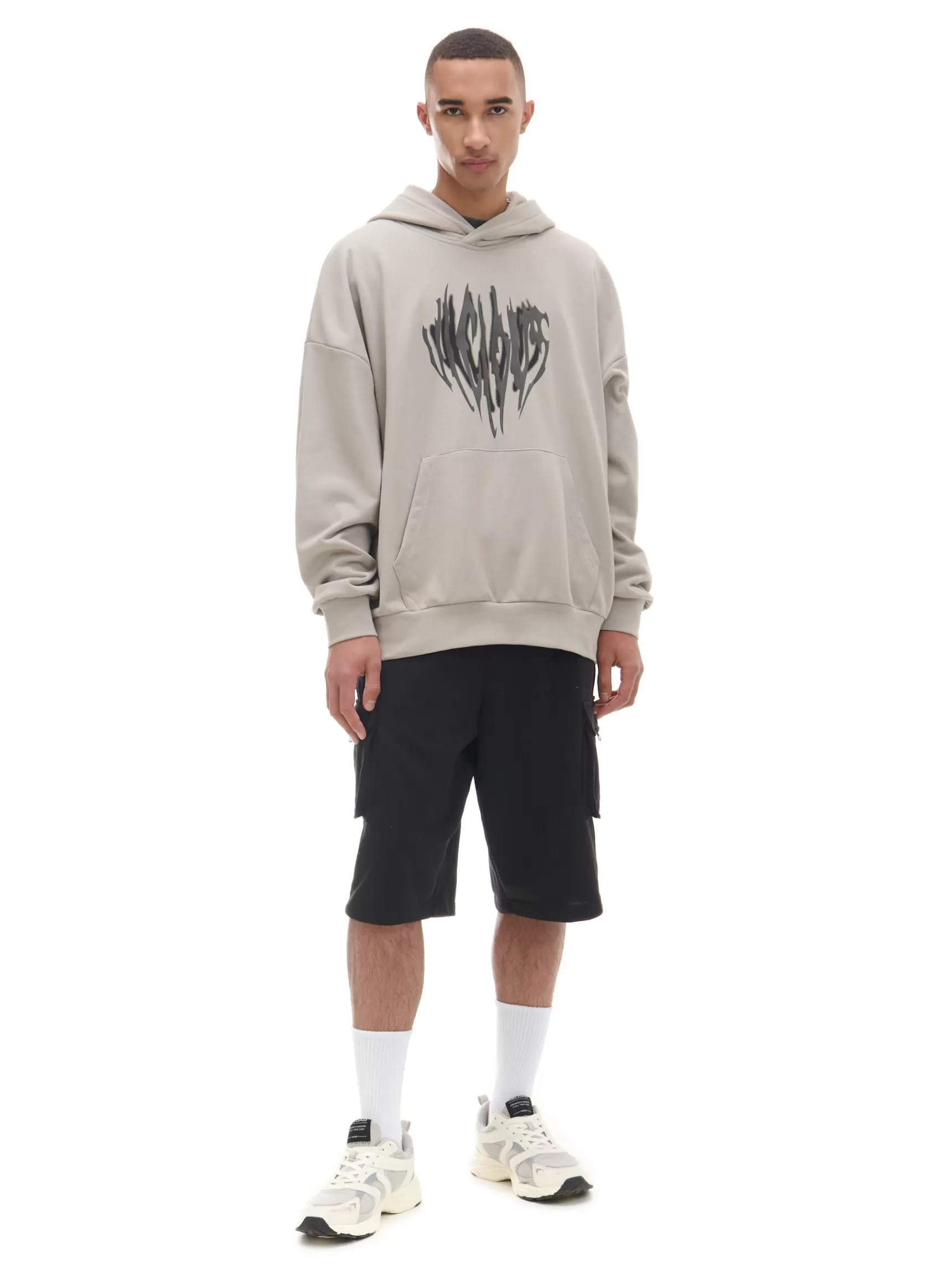Cropp Sweatshirts>Hoodie mit Druck Beige