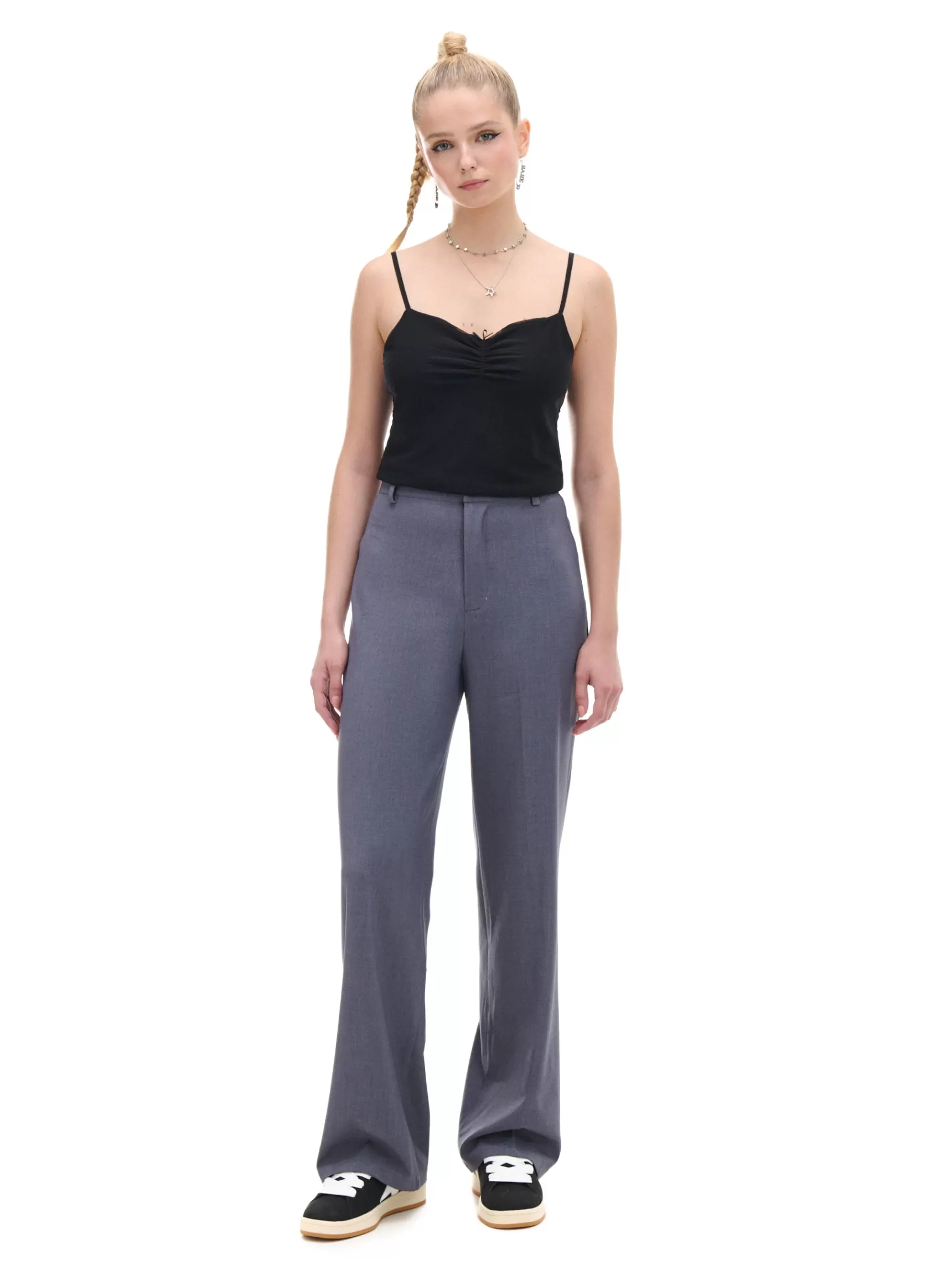 Cropp Hosen>Hose mit hoher Taille Grau
