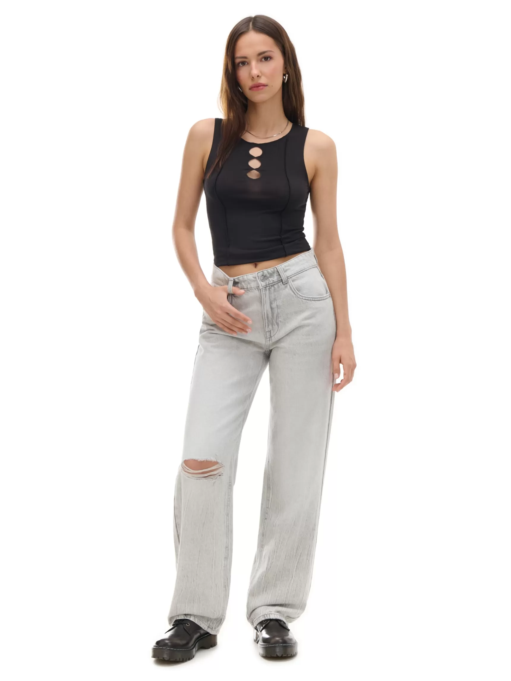 Cropp Jeanshosen>Jeans im Straight-Fit Grau