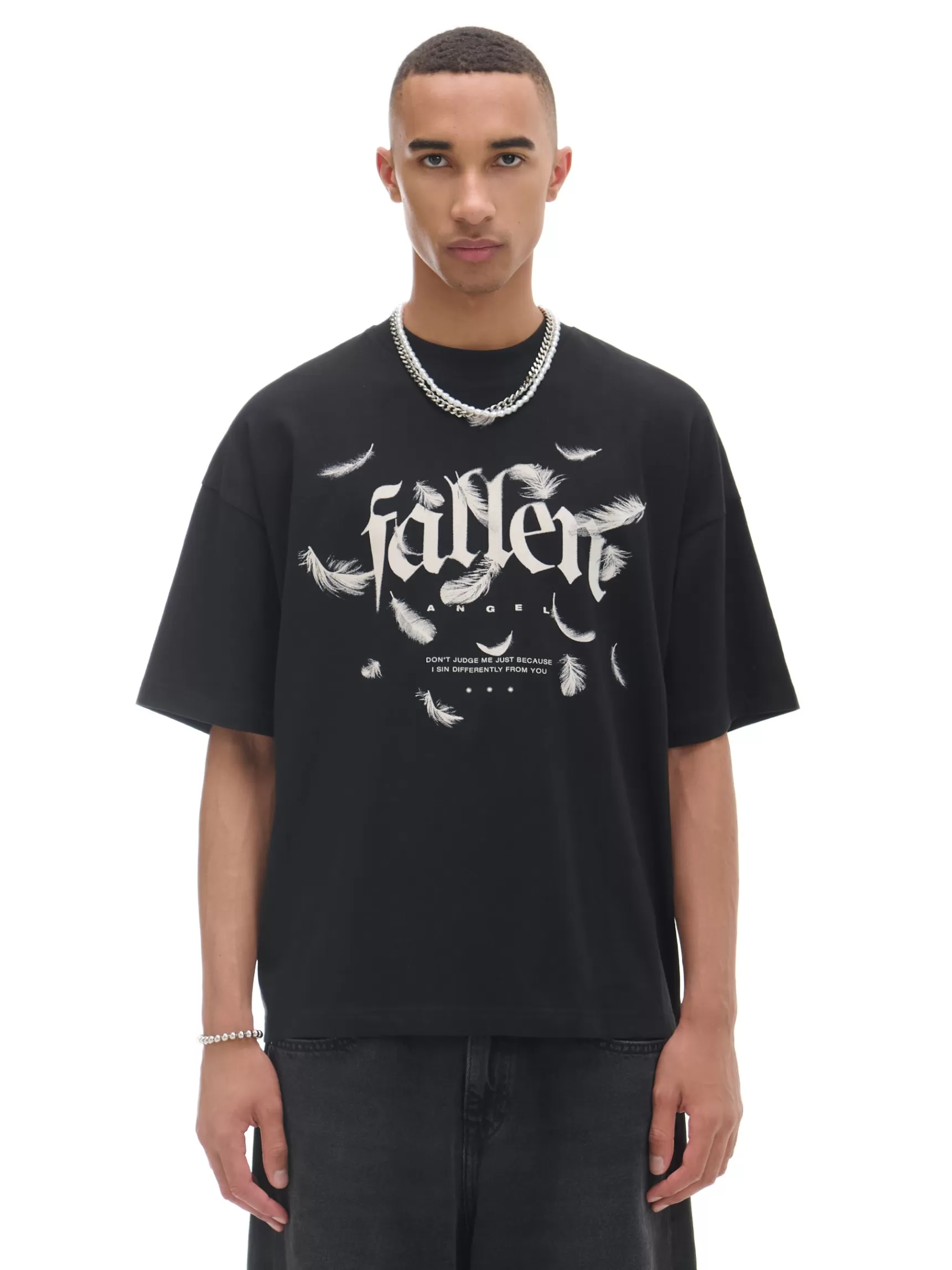 Cropp T-shirts>es T-Shirt mit Aufdruck Schwarz
