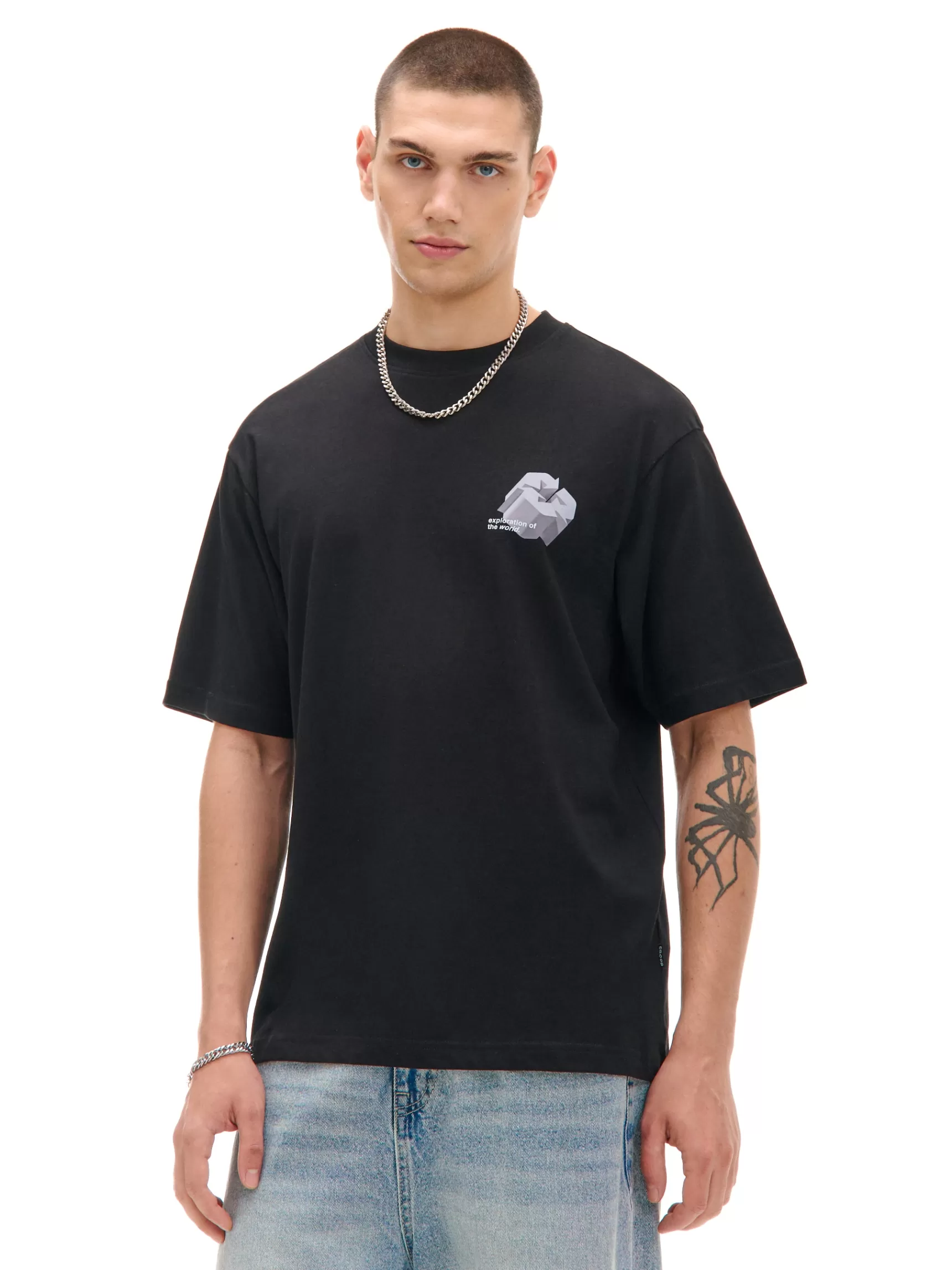 Cropp T-shirts>es T-Shirt mit Aufdruck Schwarz