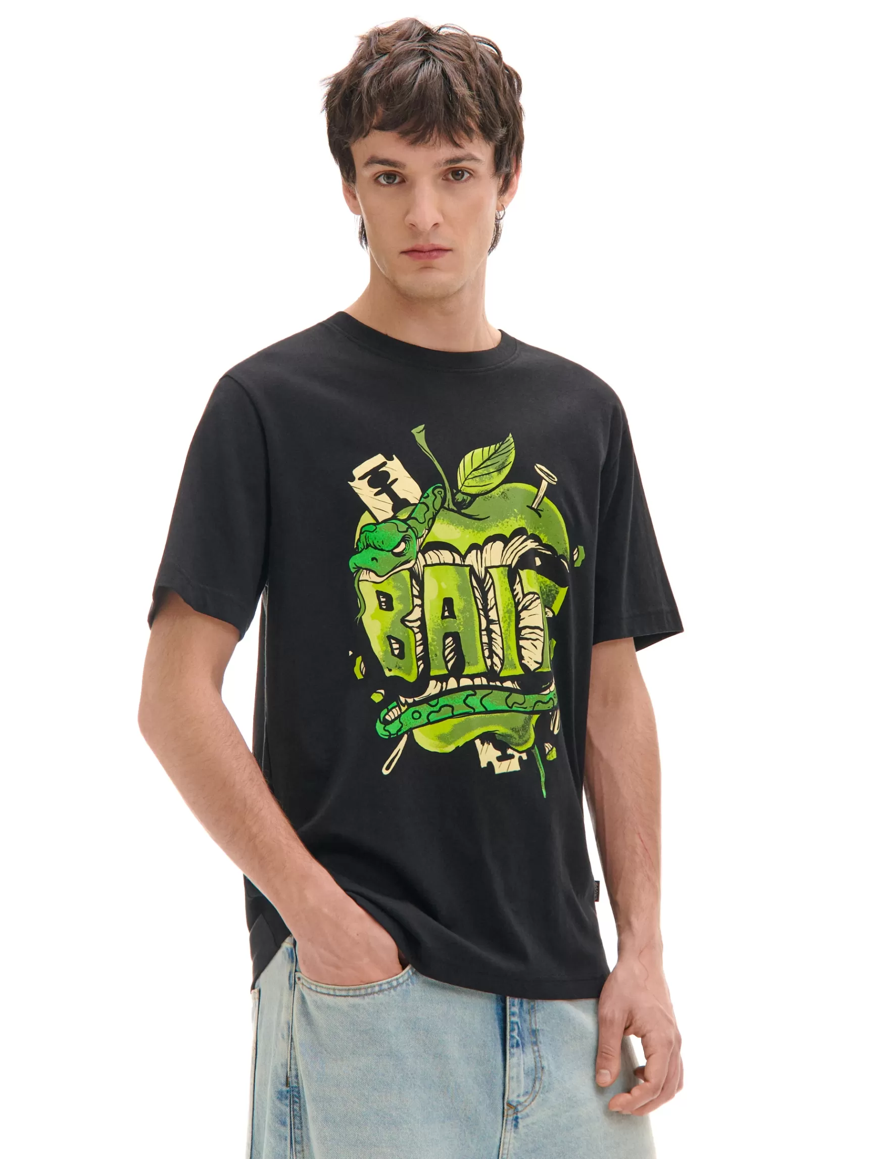 Cropp T-shirts>es T-Shirt mit Aufdruck Schwarz