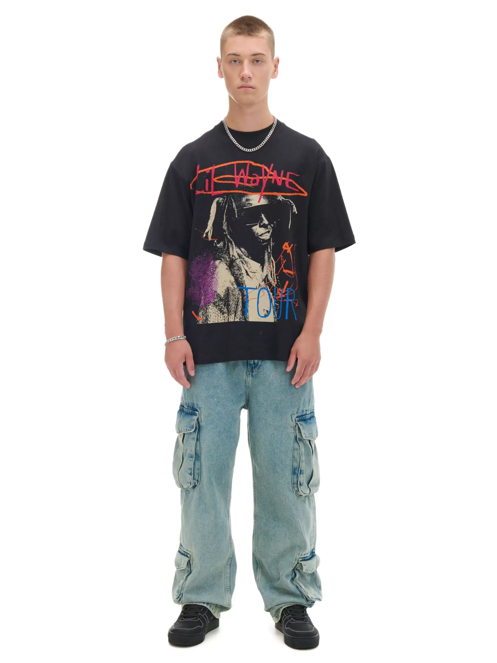 Cropp T-shirts>es T-Shirt mit Aufdruck Lil Wayne Schwarz