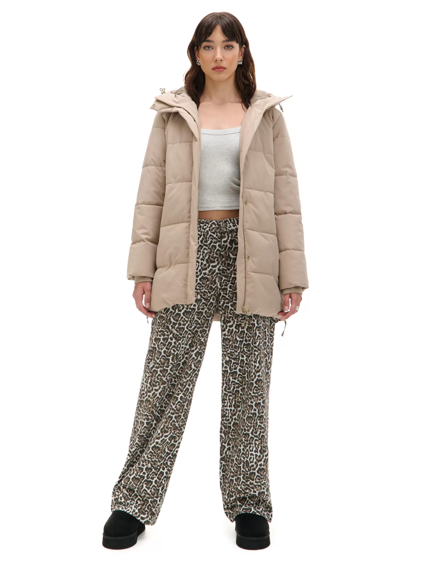 Cropp Jacken, Mäntel | Winterjacken>Steppmantel mit Kapuze Beige