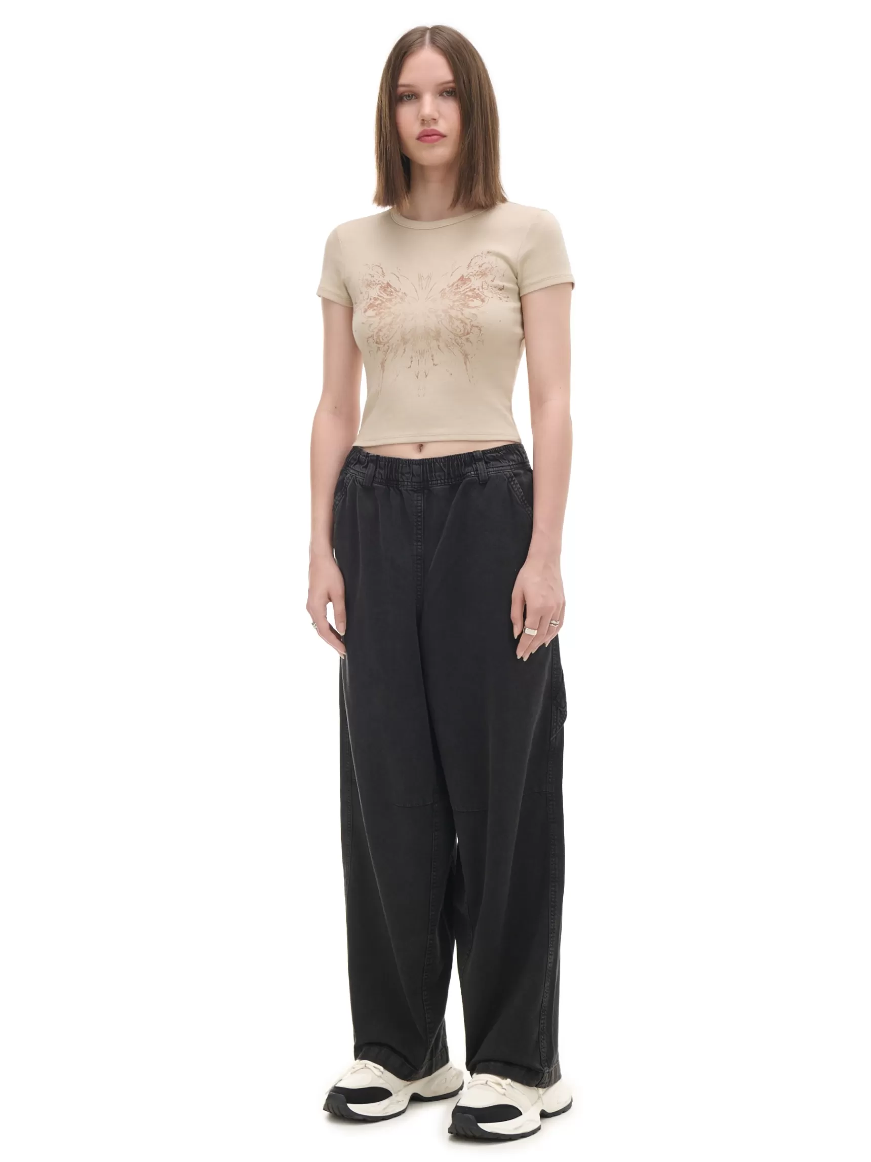 Cropp T-shirts, Tops>T-Shirt mit Aufdruck Beige
