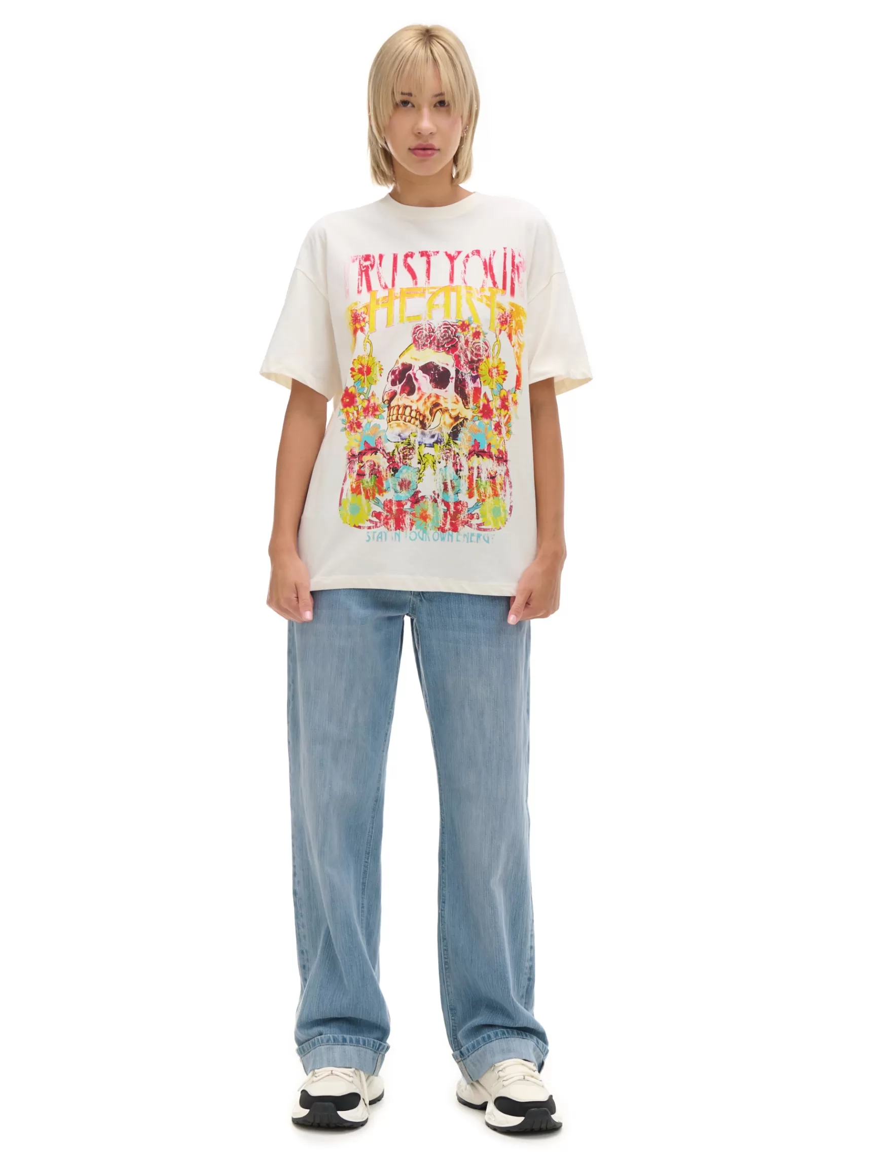 Cropp T-shirts, Tops>T-Shirt mit Aufdruck Creme