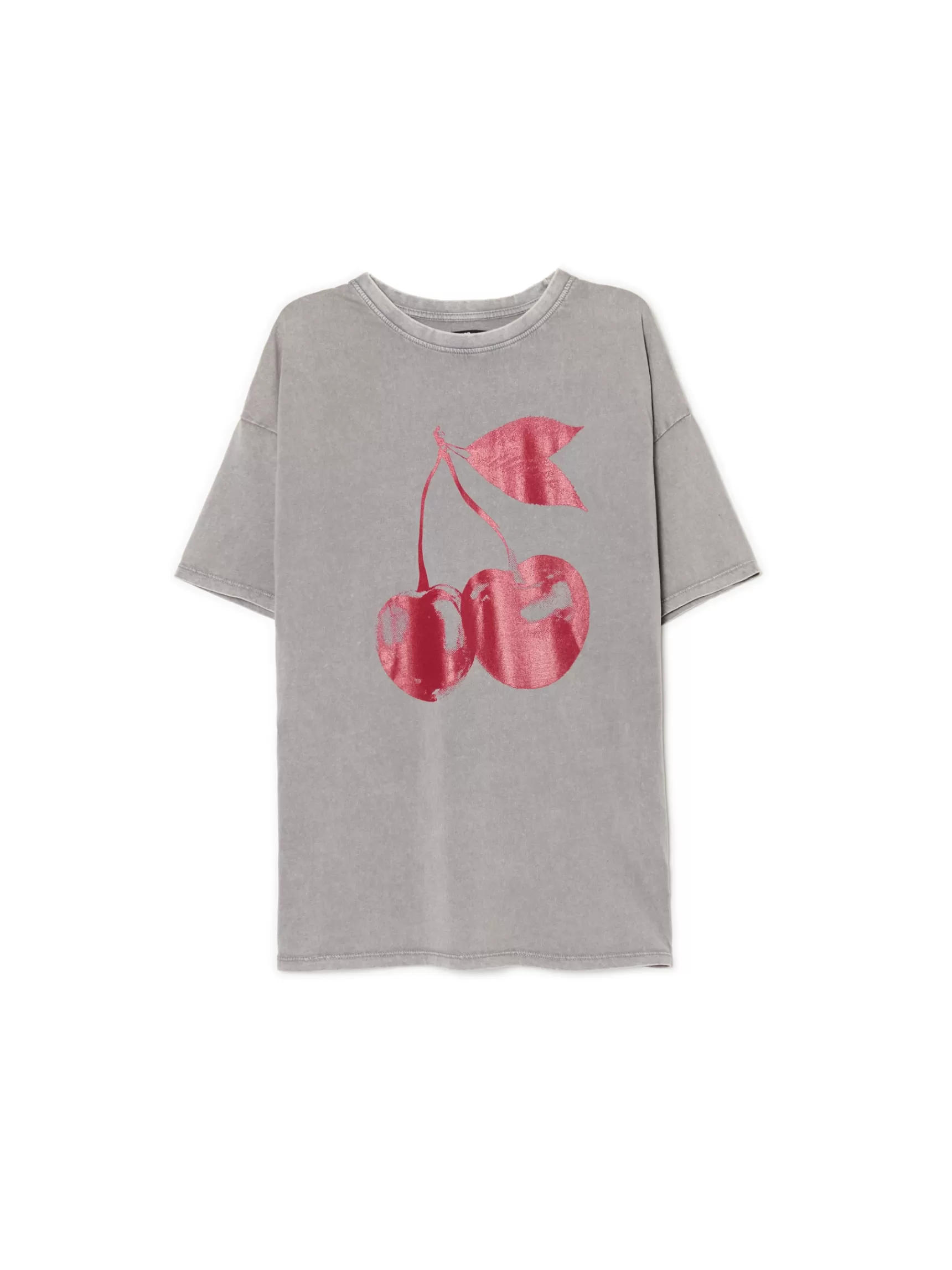 Cropp T-shirts, Tops>T-Shirt mit Aufdruck Grau