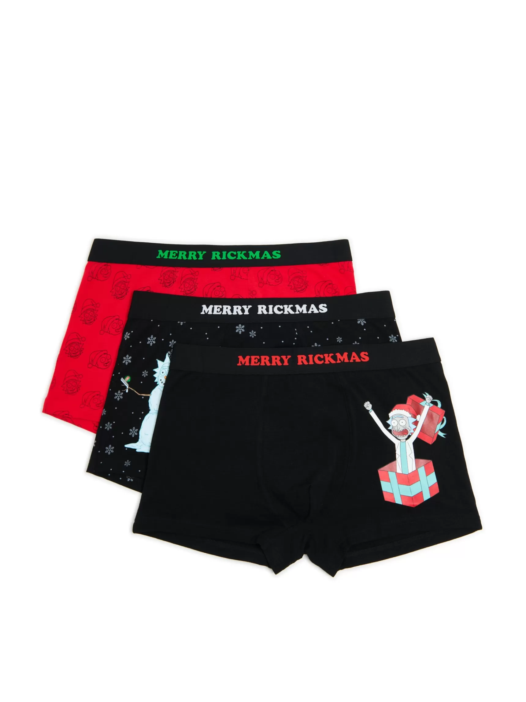 Cropp Weihnachtliche Accessoires>Weihnachts-Boxershorts, 3er-Pack Rick and Morty Schwarz